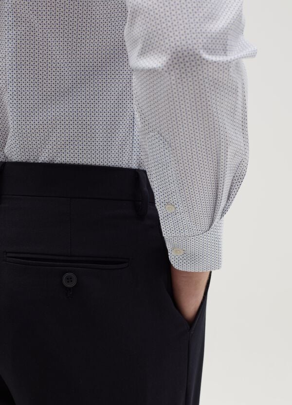 Ovs Camicia Slim Fit Micro Fantasia