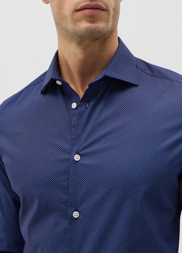 Ovs Camicia Slim Fit Micro Fantasia