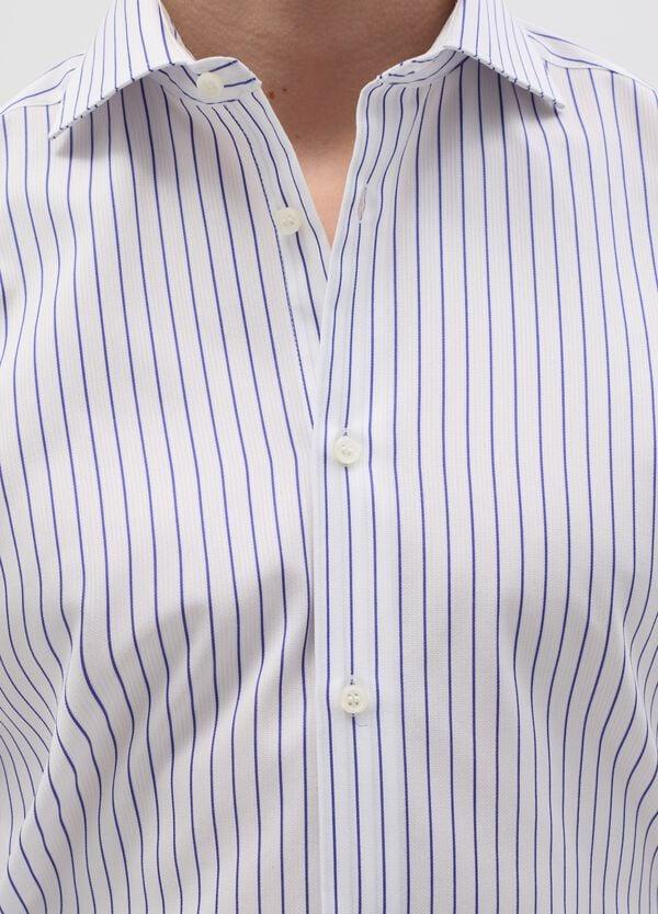 Ovs Camicia Slim Fit No Iron A Righe