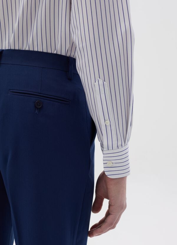 Ovs Camicia Slim Fit No Iron A Righe