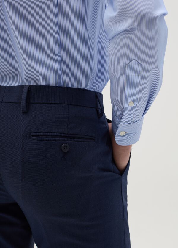 Ovs Camicia Slim Fit No Stiro A Righe Sottili