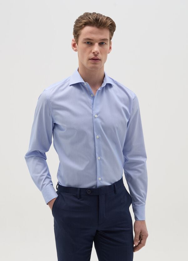 Ovs Camicia slim fit no stiro a righe sottili