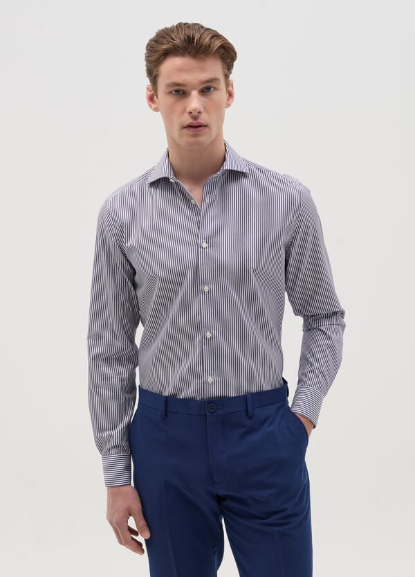 Ovs Camicia slim fit no stiro a righe