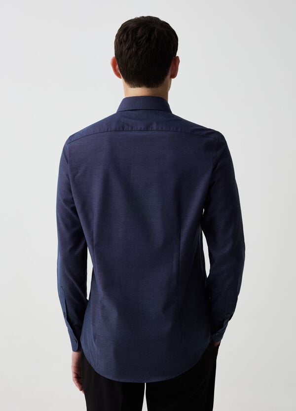 Ovs Camicia Slim Fit No Stiro Con Micro Trama