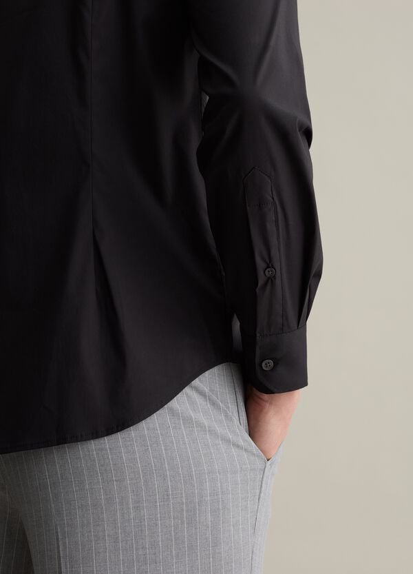 Ovs Camicia Slim Fit Stretch Tinta Unita