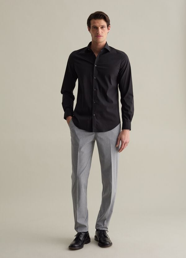 Ovs Camicia slim fit stretch tinta unita