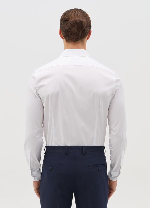 Ovs Camicia Slim Fit Stretch Tinta Unita