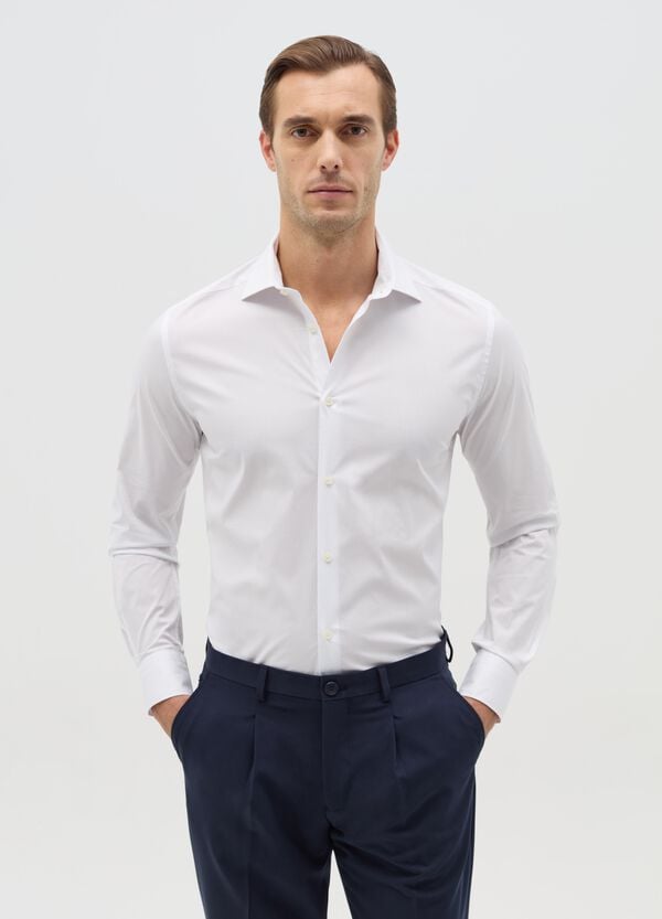 Ovs Camicia slim fit stretch tinta unita