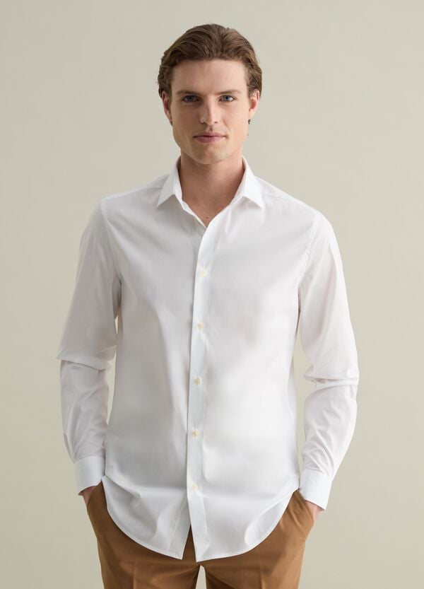 Ovs Camicia slim fit stretch tinta unita