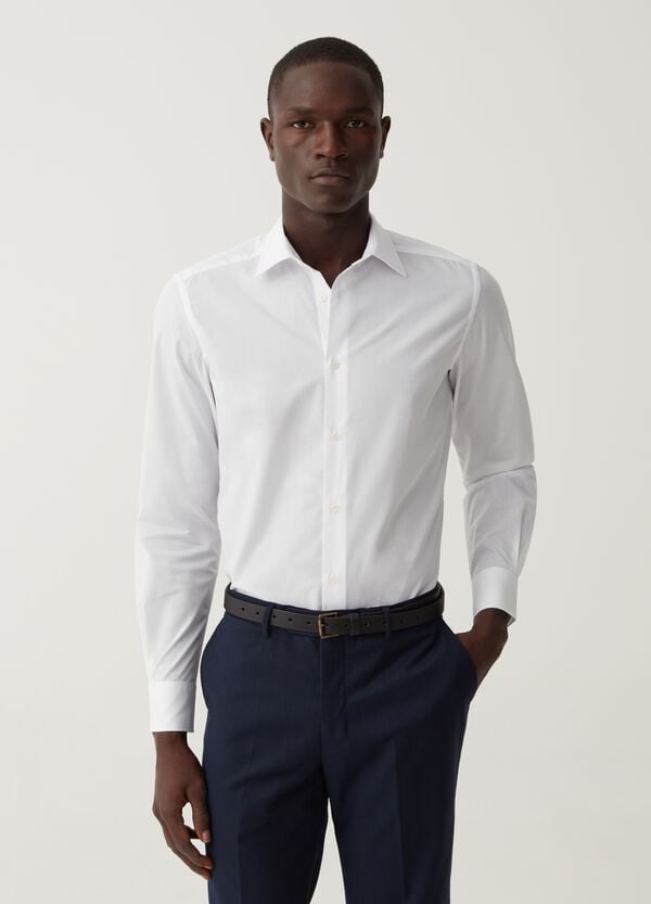 Ovs Camicia Slim Fit Tinta Unita