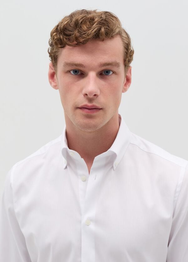 Ovs Camicia Slim In Cotone Button-down
