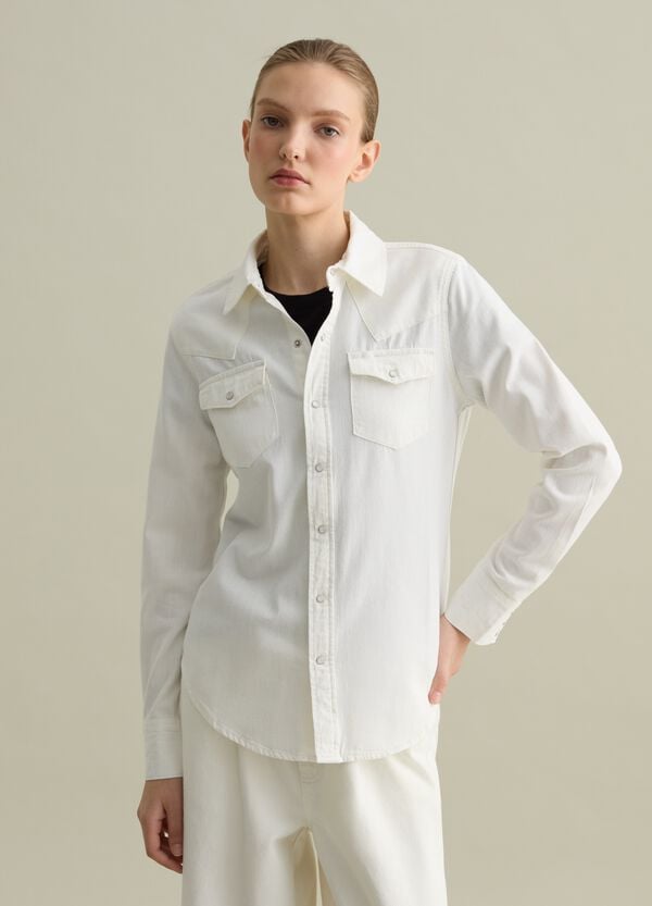 Ovs Camicia Western In Denim