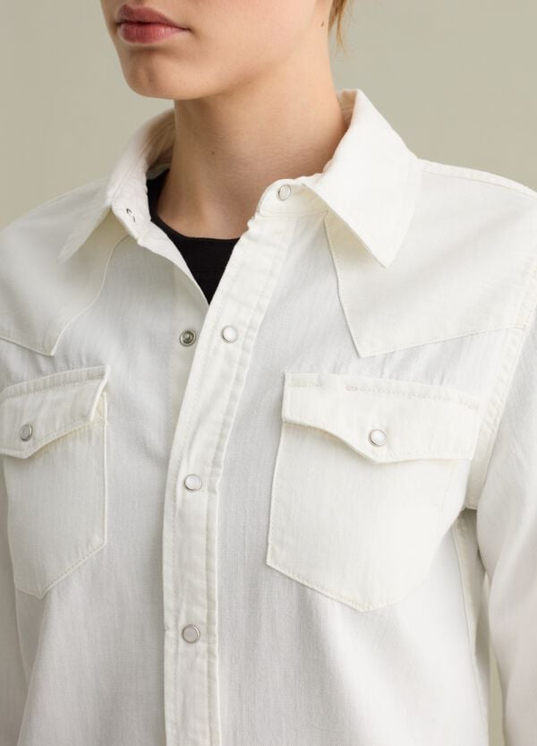 Ovs Camicia Western In Denim