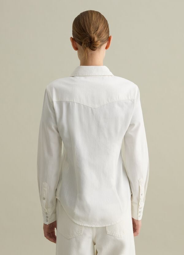 Ovs Camicia Western In Denim