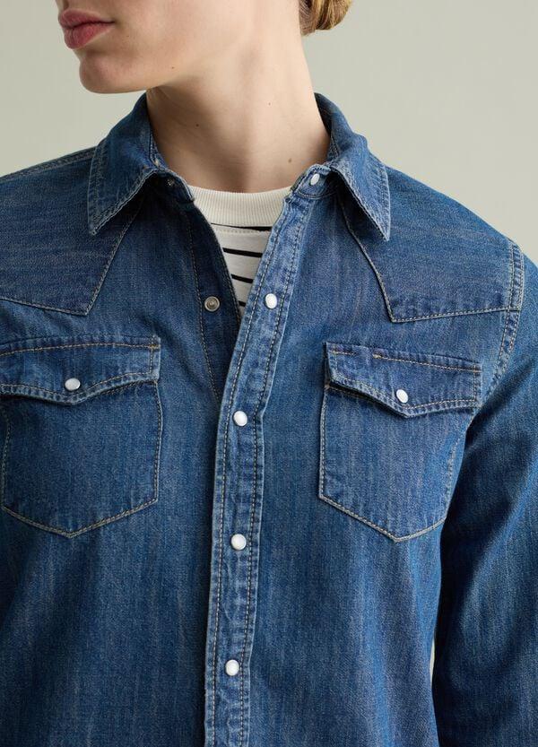 Ovs Camicia Western In Denim