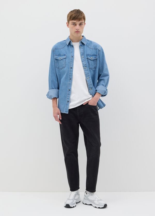 Ovs Camicia Western In Denim