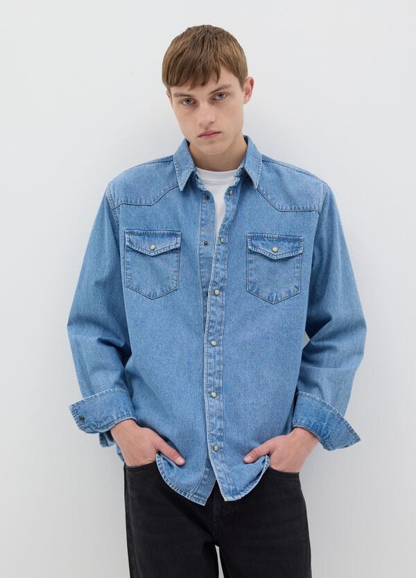 Ovs Camicia western in denim