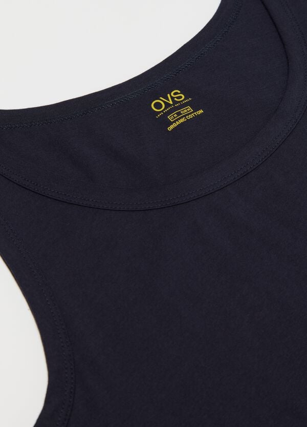 Ovs Canotta In Cotone Blu