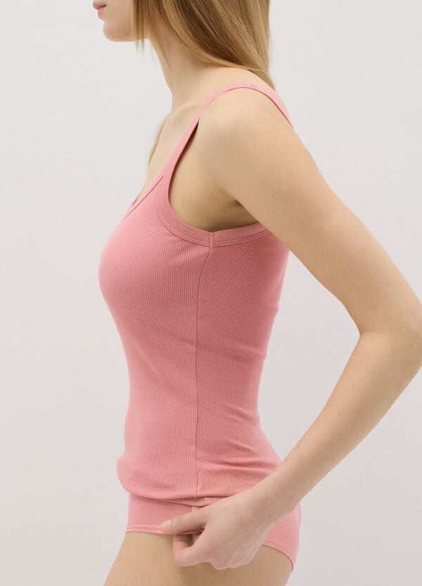 Ovs Canotta Intima A Costine Scollo Rotondo