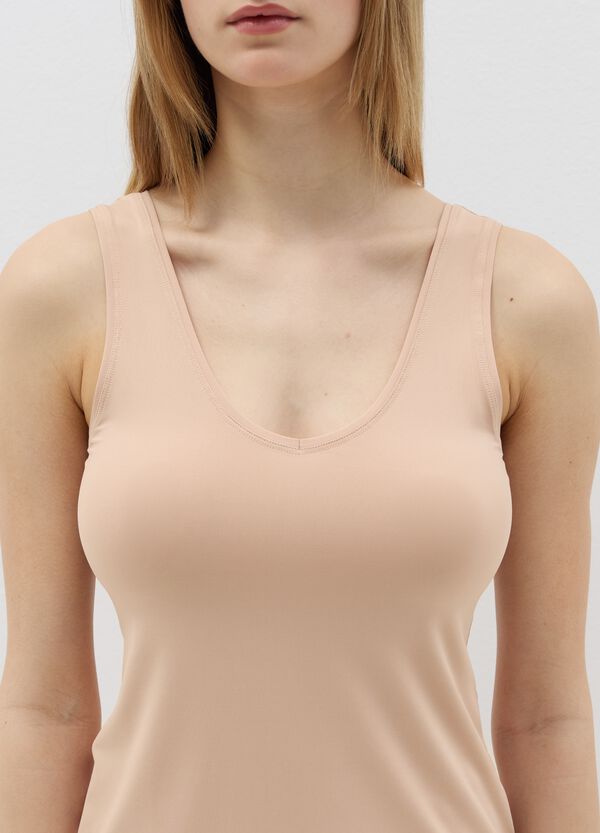 Ovs Canotta Intima In Microfibra Scollo A V