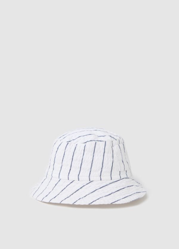Ovs Cappello a cloche in cotone e Lyocell a righe