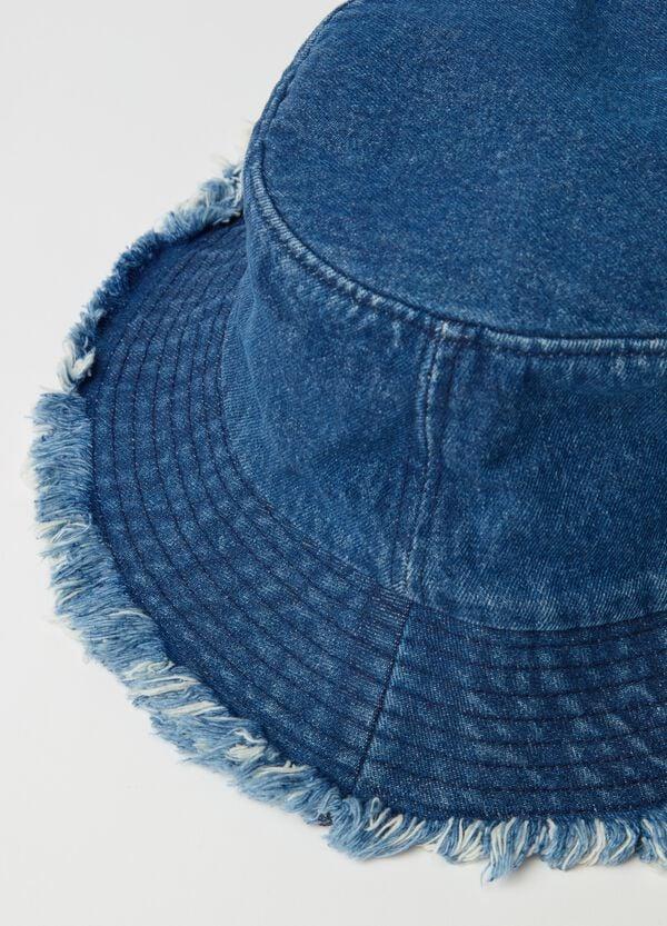 Ovs Cappello Alla Pescatora Sfrangiato In Denim
