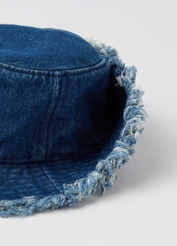 Ovs Cappello Alla Pescatora Sfrangiato In Denim