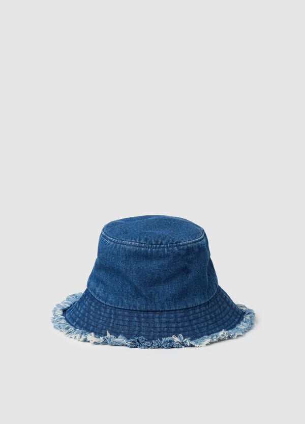 Ovs Cappello alla pescatora sfrangiato in denim