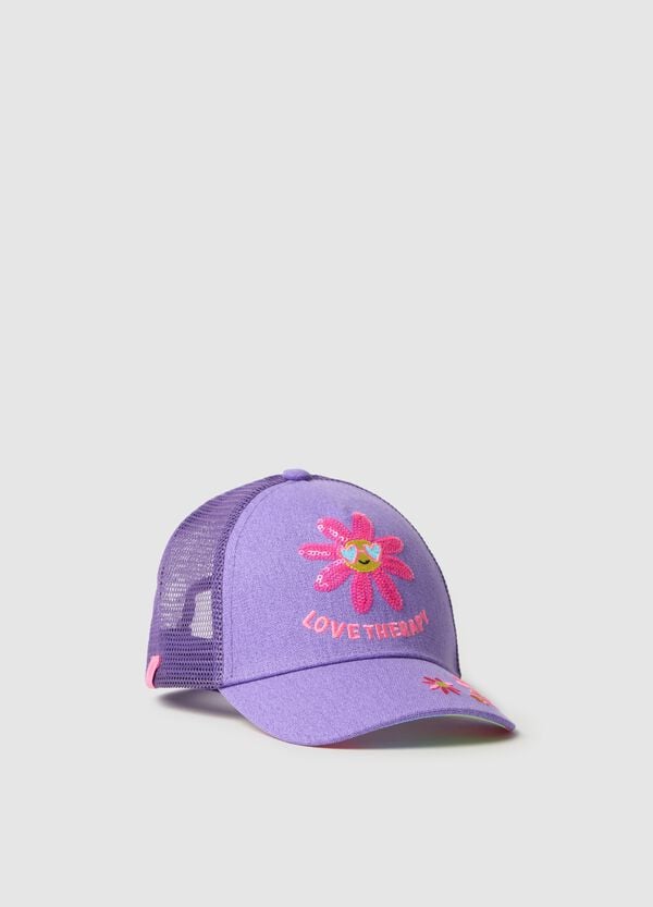 Ovs Cappello da baseball con ricamo fiori