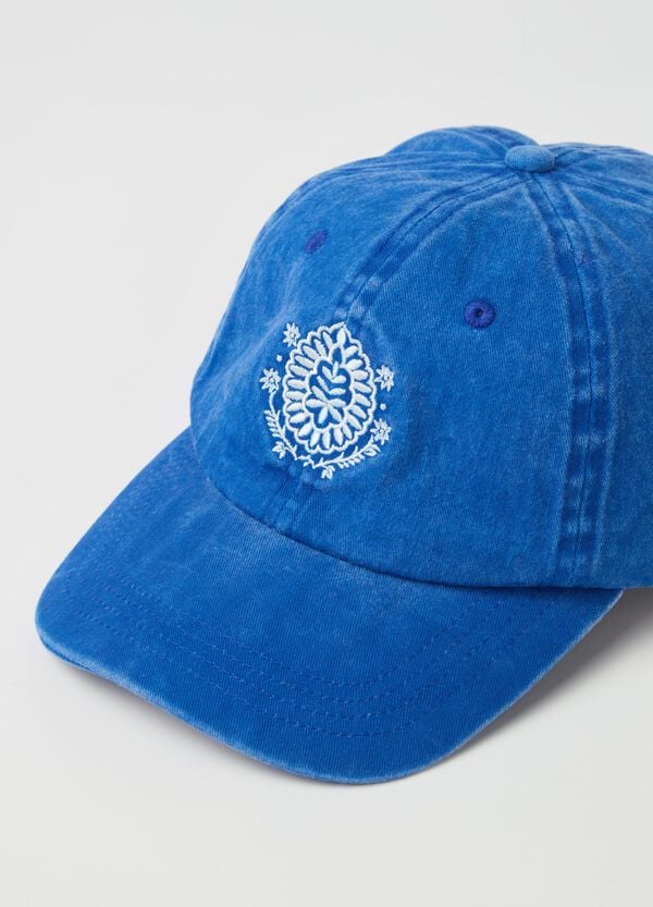 Ovs Cappello Da Baseball In Denim Con Ricamo