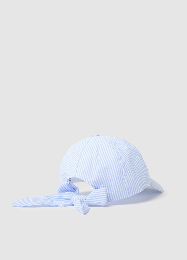 Ovs Cappello Da Baseball In Seersucker Con Fiocco