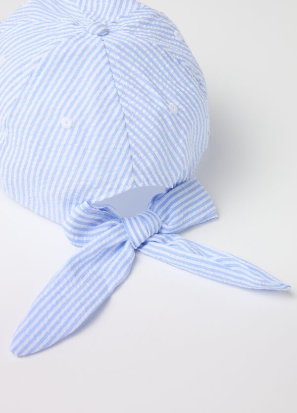 Ovs Cappello Da Baseball In Seersucker Con Fiocco