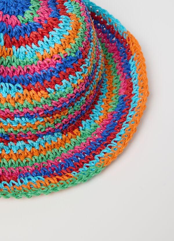 Ovs Cappello In Rafia A Righe