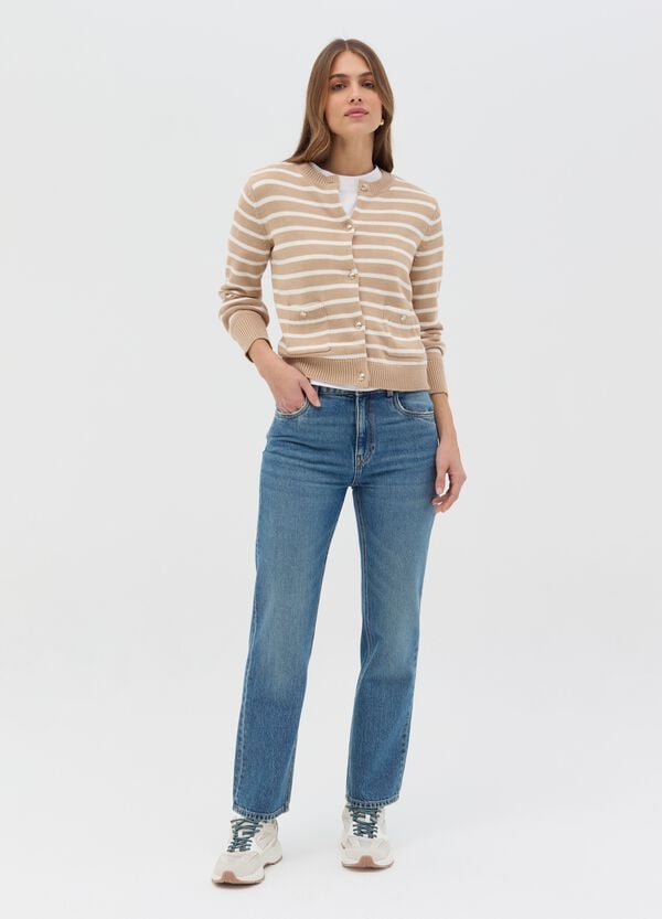 Ovs Cardigan A Righe Con Bottoni Dorati