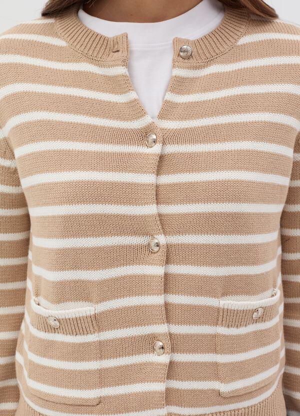 Ovs Cardigan A Righe Con Bottoni Dorati