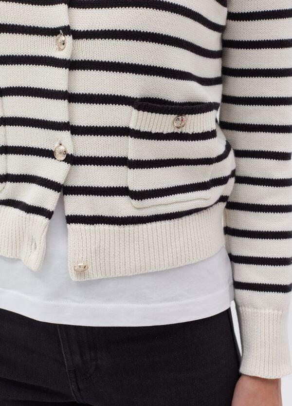 Ovs Cardigan A Righe Con Bottoni Dorati