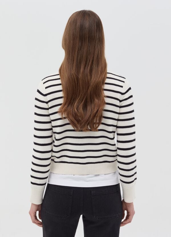 Ovs Cardigan A Righe Con Bottoni Dorati