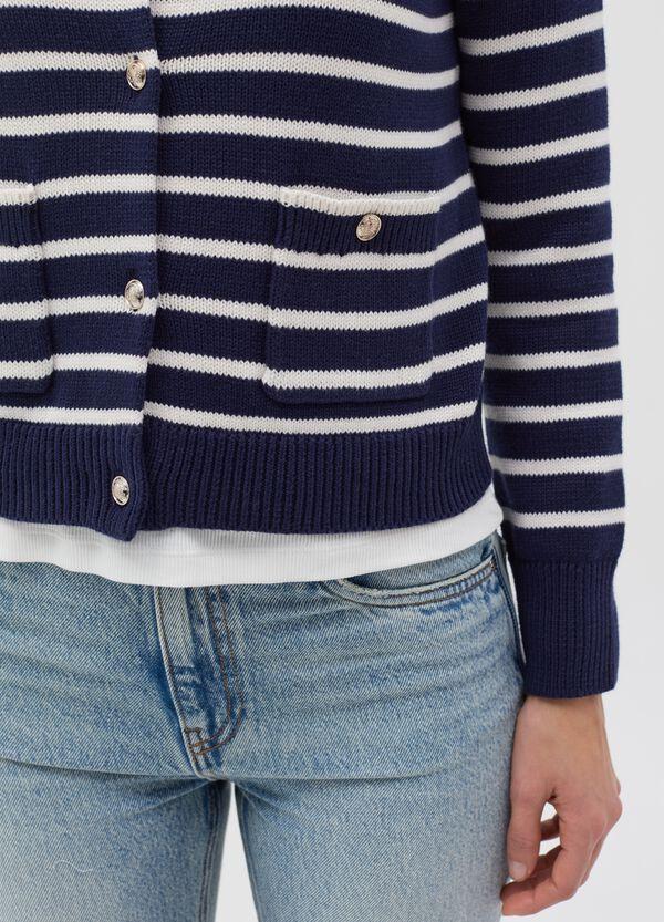 Ovs Cardigan A Righe Con Bottoni Dorati