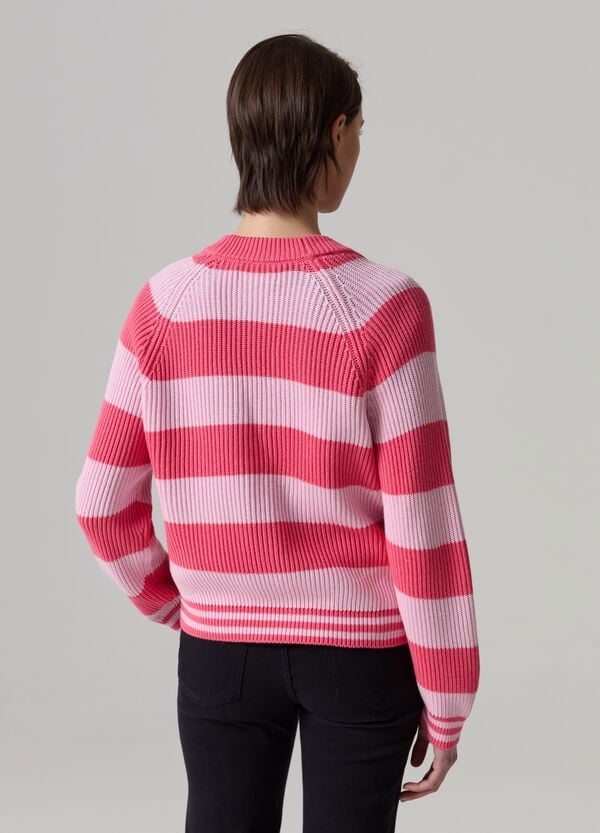 Ovs Cardigan A Righe Con Bottoni Gioiello