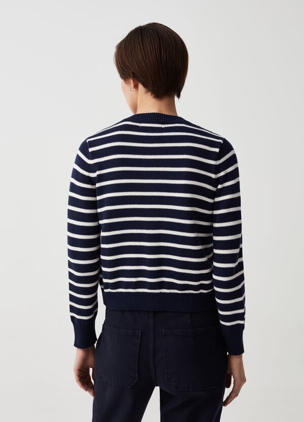 Ovs Cardigan A Righe Con Bottoni Lavorati