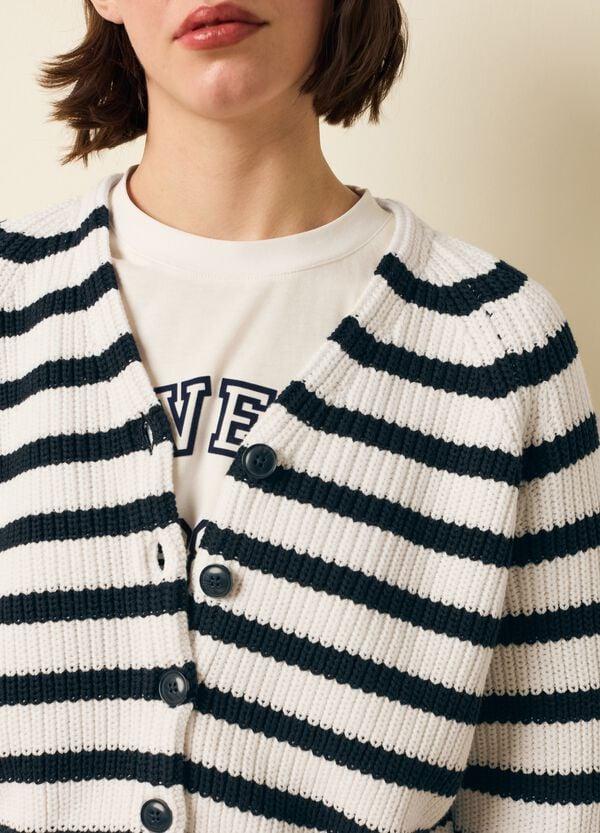 Ovs Cardigan a righe con maniche raglan