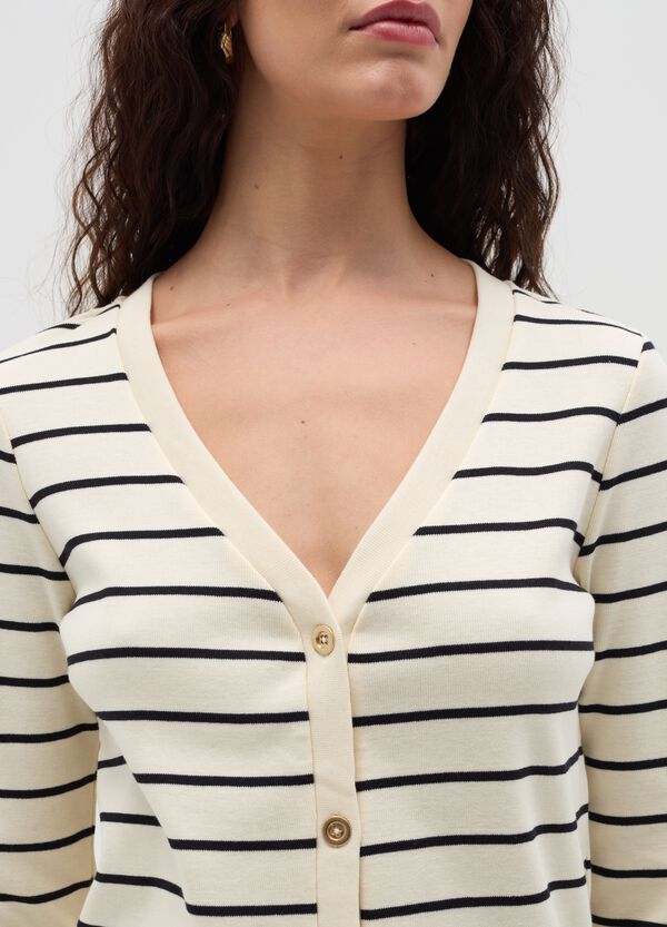 Ovs Cardigan A Righe Con Scollo A V
