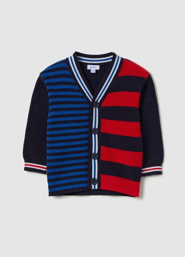 Ovs Cardigan a righe con scollo a V