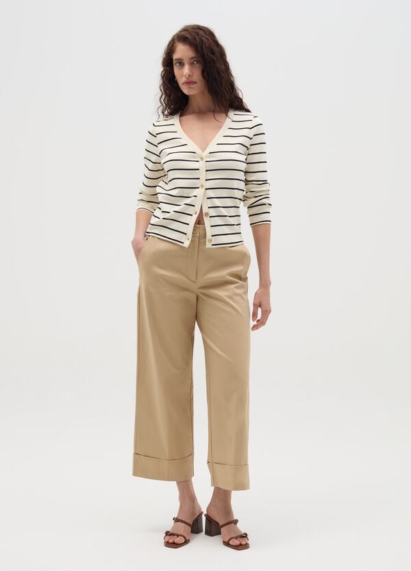 Ovs Cardigan a righe con scollo a V