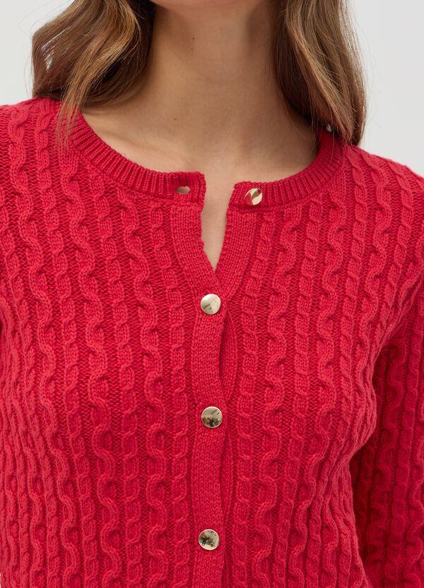 Ovs Cardigan A Trecce Con Bottoni Dorati