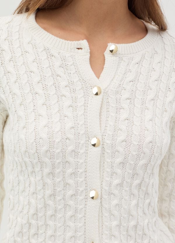 Ovs Cardigan A Trecce Con Bottoni Dorati