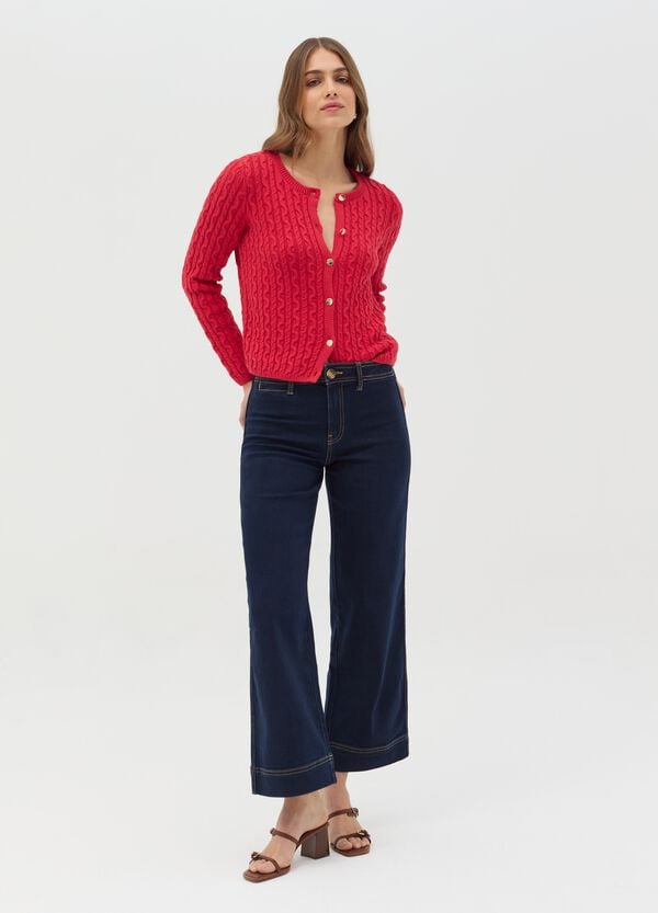 Ovs Cardigan A Trecce Con Bottoni Dorati