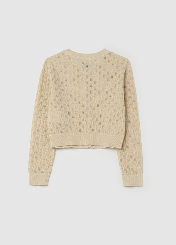 Ovs Cardigan Con Lurex Lavorazione Traforata