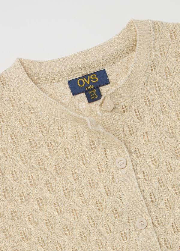 Ovs Cardigan Con Lurex Lavorazione Traforata