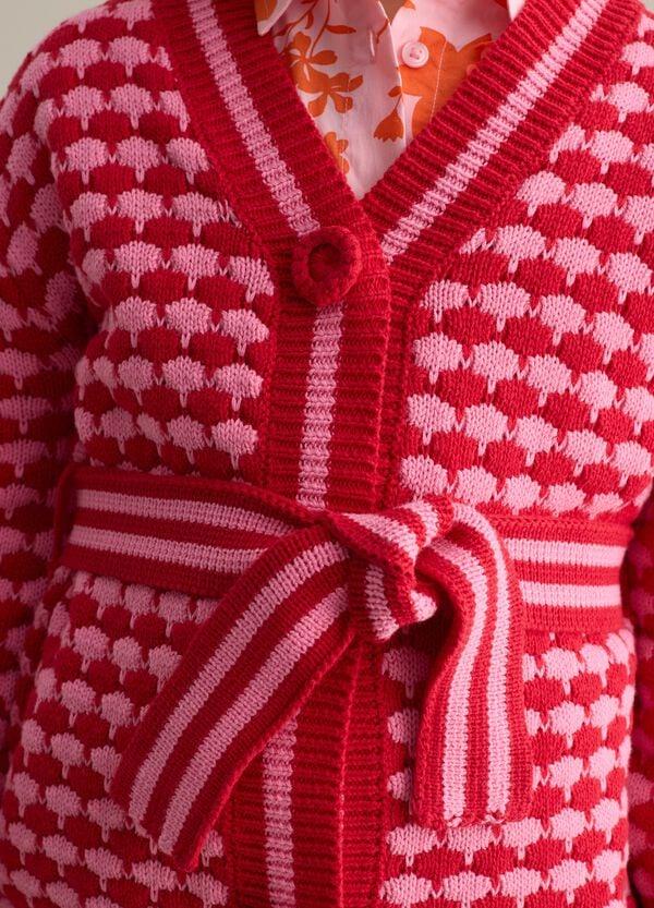 Ovs Cardigan Con Motivo Geometrico E Cintura